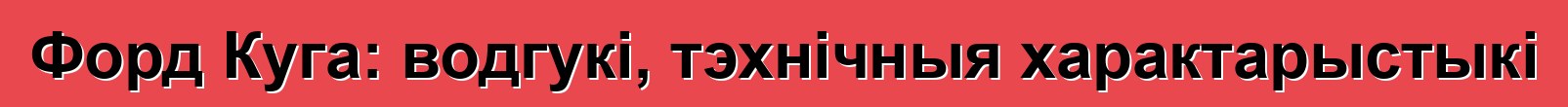 Форд Куга: водгукі, тэхнічныя характарыстыкі