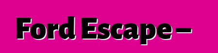Ford Escape – 评论