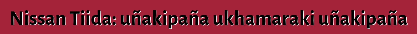 Nissan Tiida: uñakipaña ukhamaraki uñakipaña