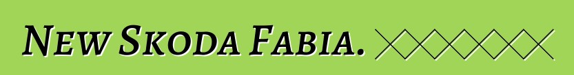 New Skoda Fabia. ግምገማዎች