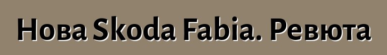 Нова Skoda Fabia. Ревюта