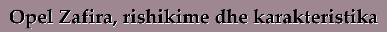Opel Zafira, rishikime dhe karakteristika