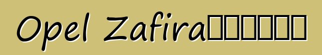 Opel Zafira，評論和特點