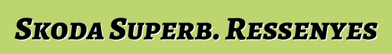 Skoda Superb. Ressenyes
