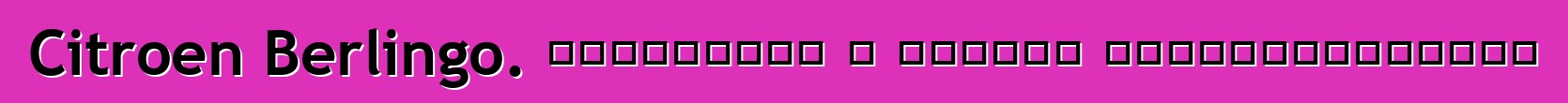 Citroen Berlingo. ակնարկներ և մոդելի նկարագրություն