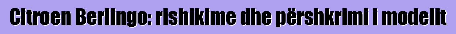 Citroen Berlingo: rishikime dhe përshkrimi i modelit