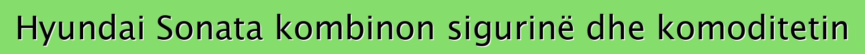 Hyundai Sonata kombinon sigurinë dhe komoditetin