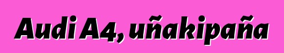 Audi A4, uñakipaña