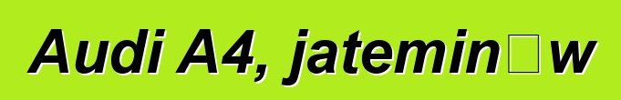 Audi A4, jateminɛw