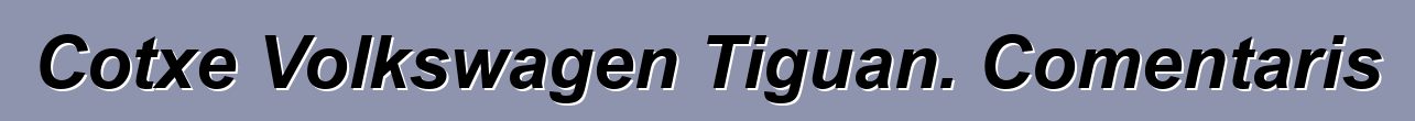 Cotxe Volkswagen Tiguan. Comentaris