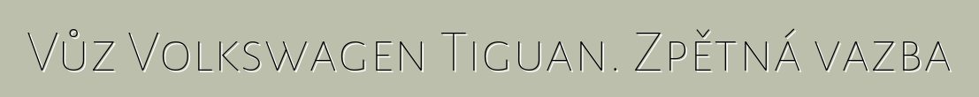 Vůz Volkswagen Tiguan. Zpětná vazba