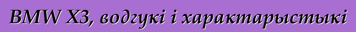 BMW X3, водгукі і характарыстыкі