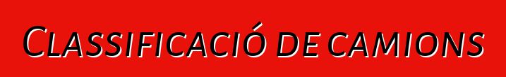 Classificació de camions