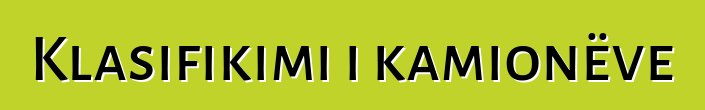 Klasifikimi i kamionëve