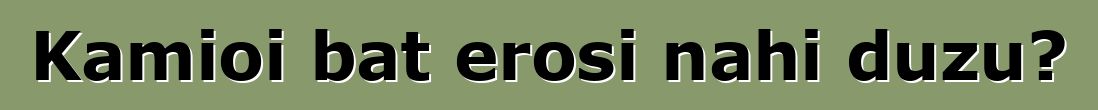 Kamioi bat erosi nahi duzu?