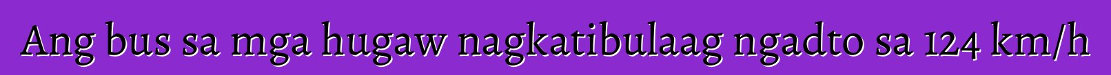 Ang bus sa mga hugaw nagkatibulaag ngadto sa 124 km/h