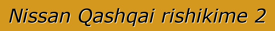 Nissan Qashqai rishikime 2