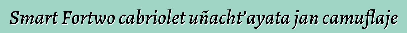 Smart Fortwo cabriolet uñacht’ayata jan camuflaje