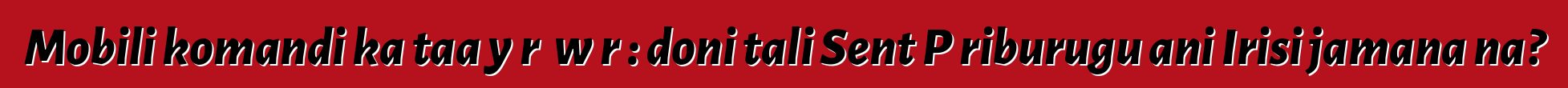 Mobili komandi ka taa yɔrɔ wɛrɛ: doni tali Sent Pɛriburugu ani Irisi jamana na?