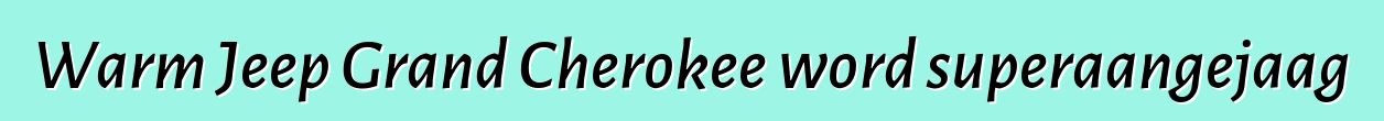 Warm Jeep Grand Cherokee word superaangejaag