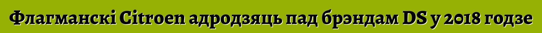 Флагманскі Citroen адродзяць пад брэндам DS у 2018 годзе