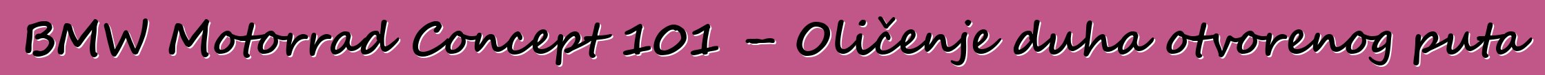 BMW Motorrad Concept 101 – Oličenje duha otvorenog puta