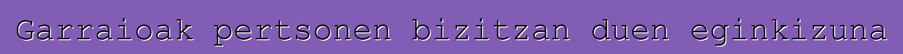 Garraioak pertsonen bizitzan duen eginkizuna