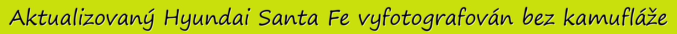 Aktualizovaný Hyundai Santa Fe vyfotografován bez kamufláže