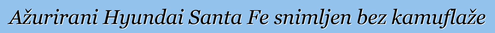 Ažurirani Hyundai Santa Fe snimljen bez kamuflaže