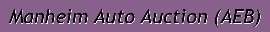 Manheim Auto Auction (AEB)