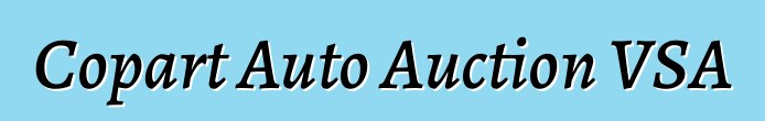 Copart Auto Auction VSA