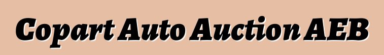 Copart Auto Auction AEB