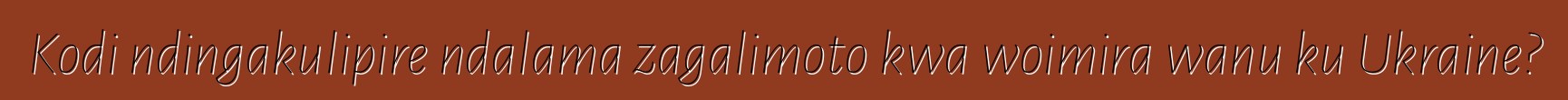 Kodi ndingakulipire ndalama zagalimoto kwa woimira wanu ku Ukraine?