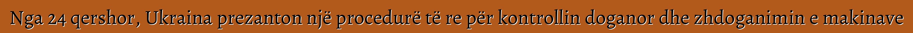 Nga 24 qershor, Ukraina prezanton një procedurë të re për kontrollin doganor dhe zhdoganimin e makinave