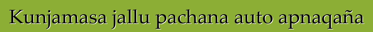 Kunjamasa jallu pachana auto apnaqaña