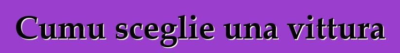 Cumu sceglie una vittura