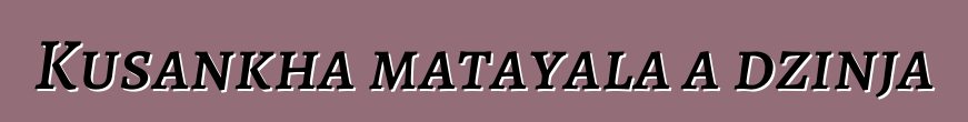 Kusankha matayala a dzinja
