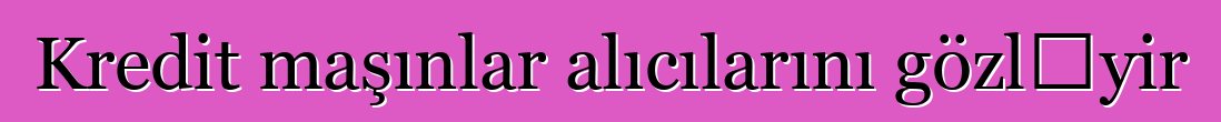 Kredit maşınlar alıcılarını gözləyir