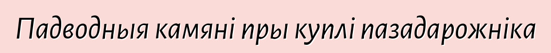 Падводныя камяні пры куплі пазадарожніка