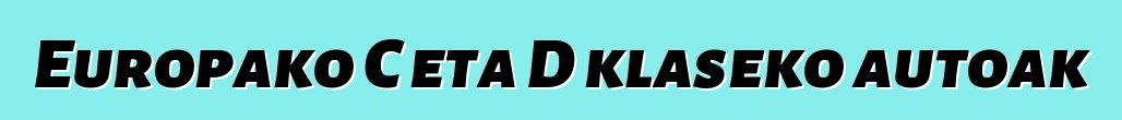 Europako C eta D klaseko autoak