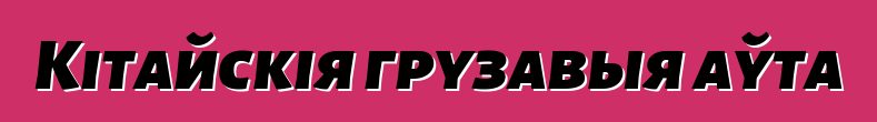 Кітайскія грузавыя аўта