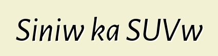 Siniw ka SUVw