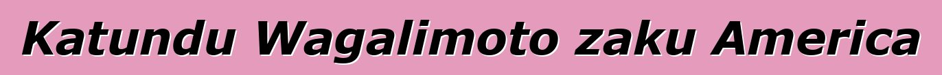 Katundu Wagalimoto zaku America