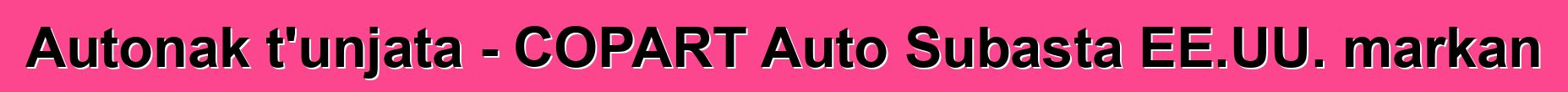 Autonak t'unjata - COPART Auto Subasta EE.UU. markan