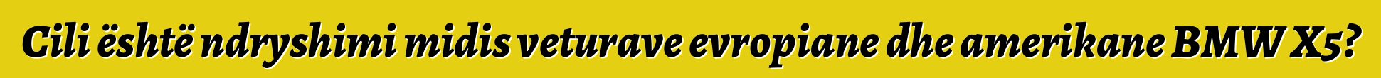 Cili është ndryshimi midis veturave evropiane dhe amerikane BMW X5?