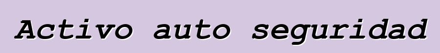 Activo auto seguridad