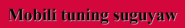 Mobili tuning suguyaw