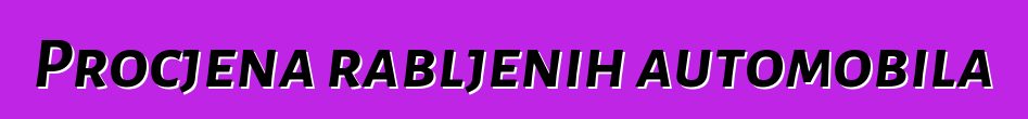 Procjena rabljenih automobila