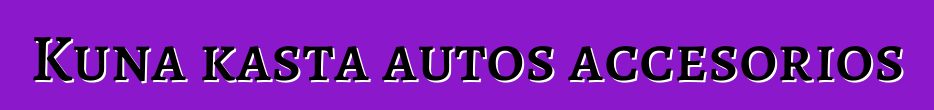 Kuna kasta autos accesorios