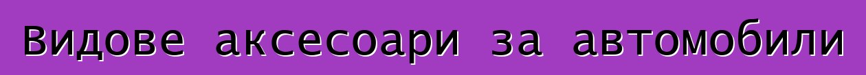 Видове аксесоари за автомобили